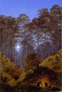 Caspar David Friedrich Tannenwald im Mondschein France oil painting artist
